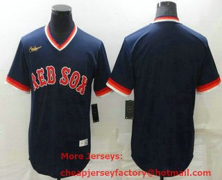 Men's Boston Red Sox Navy Blue Cooperstown Collection Cool Base Stitched Nike Jersey