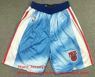 Men's Brooklyn Nets Blue Nike 2020-21 Hardwood Classics Stitched NBA Shorts