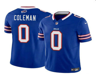 Men's Buffalo Bills #0 Keon Coleman Blue 2024 Draft FUSE Vapor Untouchable Limited Stitched Football Jersey