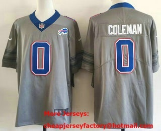 Men's Buffalo Bills #0 Keon Coleman Limited Grey Vapor Jersey