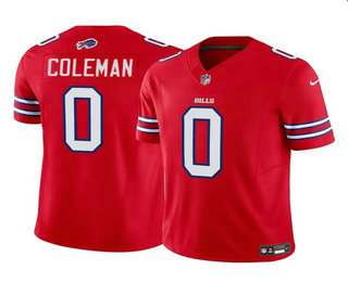 Men's Buffalo Bills #0 Keon Coleman Red 2024 Draft FUSE Vapor Untouchable Limited Stitched Football Jersey
