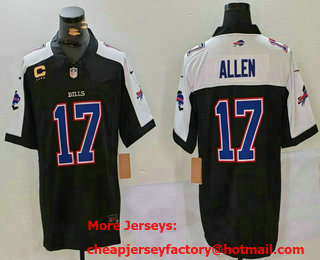 Men's Buffalo Bills #17 Josh Allen Blue Thanksgiving FUSE Vapor Limited Stitched Jersey