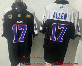 Men's Buffalo Bills #17 Josh Allen Limited Black Thanksgiving FUSE Vapor Jersey