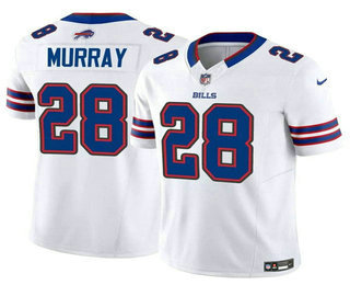 Men's Buffalo Bills #28 Latavius Murray White 2023 FUSE Vapor Limited Football Stitched Jersey