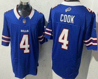 Men's Buffalo Bills #4 James Cook Limited Blue FUSE Vapor Jersey