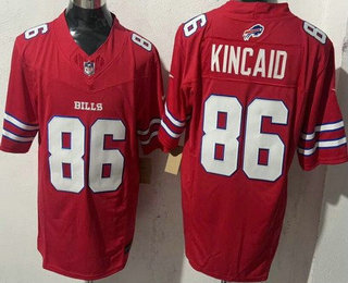 Men's Buffalo Bills #86 Dalton Kincaid Limited Red FUSE Vapor Jersey