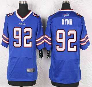 Men's Buffalo Bills #92 Jarius Wynn Royal Blue Team Color NFL Nike Elite Jersey