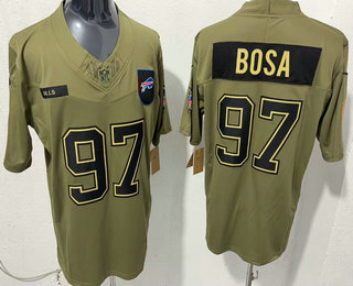 Men's Buffalo Bills #97 Joey Bosa Olive 2025 FUSE Salute to Service Limited Jersey