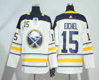 Men's Buffalo Sabres #15 Jack Eichel White 2017-2018 Hockey Stitched NHL Jersey