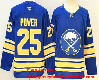 Men's Buffalo Sabres #25 Owen Power Blue Authentic Jersey