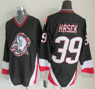 Men's Buffalo Sabres #39 Dominik Hasek 1996-97 Black CCM Vintage Throwback Jersey