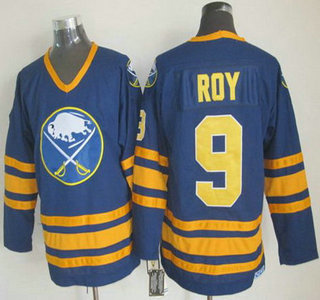 Men's Buffalo Sabres #9 Derek Roy 1983-84 Navy Blue CCM Vintage Throwback Jersey
