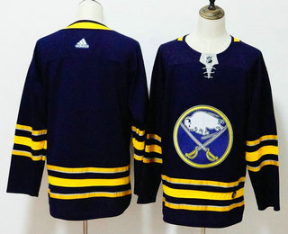 Men's Buffalo Sabres Blank Navy Blue 2017-2018 Hockey Stitched NHL Jersey