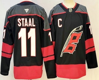 Men's Carolina Hurricanes #11 Jordan Staal Black Authentic Jersey