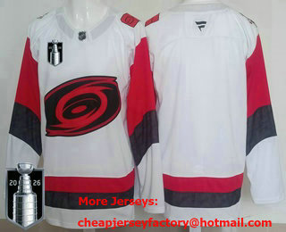 Men's Carolina Hurricanes Blank White 2026 Stanley Cup Final Authentic Jersey