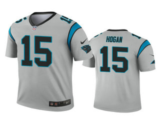 Men's Carolina Panthers #15 Chris Hogan Silver Inverted Legend Jersey