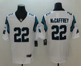 Men's Carolina Panthers #22 Christian McCaffrey White 2017 Vapor Untouchable Stitched NFL Nike Limited Jersey