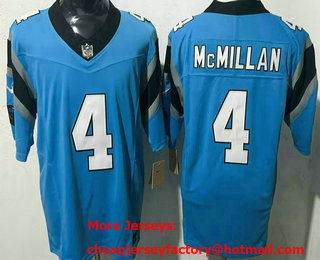 Men's Carolina Panthers #4 Tetairoa McMillan Blue FUSE Limited Stitched Jersey