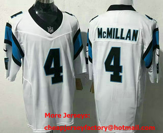Men's Carolina Panthers #4 Tetairoa McMillan White FUSE Limited Stitched Jersey