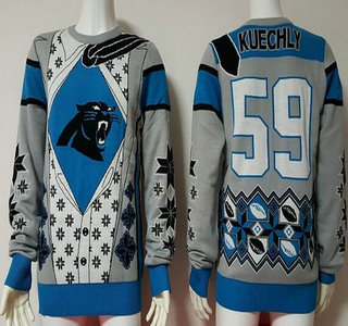 Men's Carolina Panthers #59 Luke Kuechly Multicolor NFL Sweater