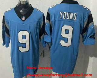 Men's Carolina Panthers #9 Bryce Young Limited Blue FUSE Vapor Jersey