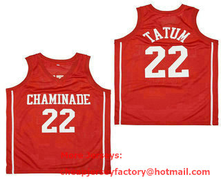 Men's Chaminade #22 Jayson Tatum College School Red Alternate Basketball Jersey