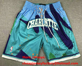 Men's Charlotte Hornets Blue Swingman Shorts