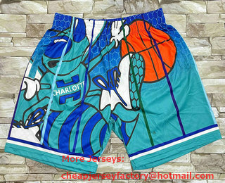 Men's Charlotte Hornets Green City Laser Printing Shorts