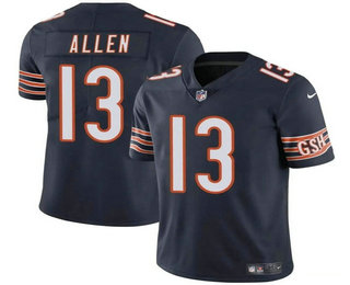 Men's Chicago Bears #13 Keenan Allen Navy Vapor Stitched Jersey