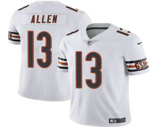 Men's Chicago Bears #13 Keenan Allen White Vapor Stitched Jersey