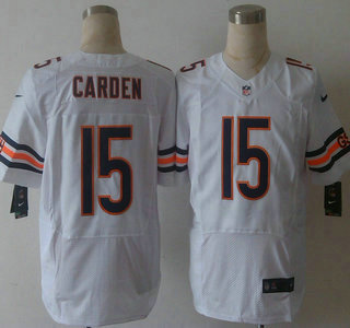 Men's Chicago Bears #15 Shane Carden Nike White Elite Jersey