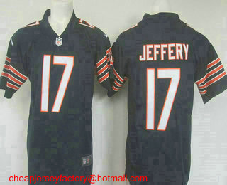 Men's Chicago Bears #17 Alshon Jeffery Navy Blue 2016 Color Rush Stitched NFL Nike Limited Jersey