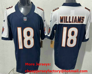 Men's Chicago Bears #18 Caleb Williams Navy Thanksgiving FUSE Vapor Limited Jersey