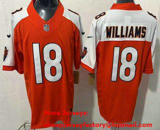 Men's Chicago Bears #18 Caleb Williams Orange Thanksgiving FUSE Vapor Limited Jersey