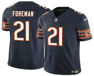 Men's Chicago Bears #21 DOnta Foreman Navy 2023 FUSE Vapor Football Stitched Jersey