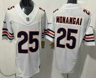 Men's Chicago Bears #25 Kyle Monangai Limited Red FUSE Vapor Jersey