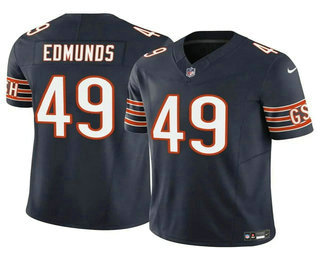 Men's Chicago Bears #49 Tremaine Edmunds Navy 2023 FUSE Vapor Football Stitched Jersey