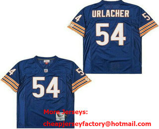 Men's Chicago Bears #54 Brian Urlacher Navy 2001 Throwback Mesh Jersey