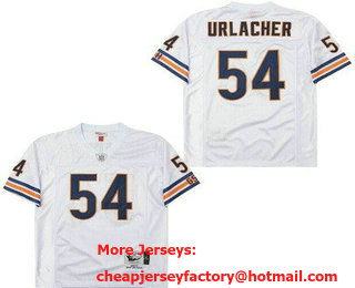 Men's Chicago Bears #54 Brian Urlacher White 2000 Throwback Mesh Jersey