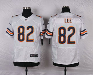Men's Chicago Bears #82 Khari Lee White Road NFL Nike Elite Jersey