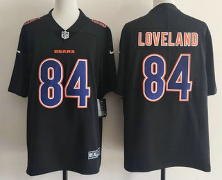 Men's Chicago Bears #84 Colston Loveland Limited Black Fashion Vapor Jersey