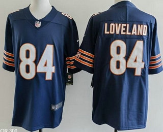 Men's Chicago Bears #84 Colston Loveland Limited Navy Vapor Jersey