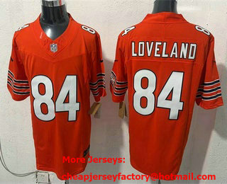 Men's Chicago Bears #84 Colston Loveland Limited Orange FUSE Vapor Jersey