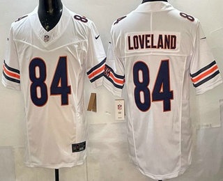 Men's Chicago Bears #84 Colston Loveland Limited White FUSE Vapor Jersey