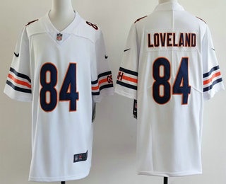 Men's Chicago Bears #84 Colston Loveland Limited White Vapor Jersey