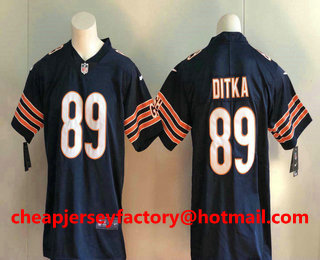 Men's Chicago Bears #89 Mike Ditka Navy Blue 2017 Vapor Untouchable Stitched NFL Nike Limited Jersey