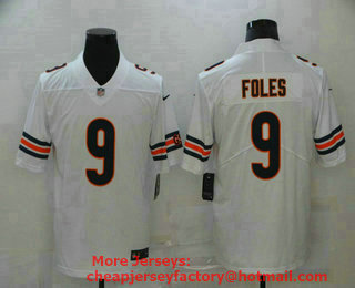 Men's Chicago Bears #9 Nick Foles White 2017 Vapor Untouchable Stitched NFL Nike Limited Jersey
