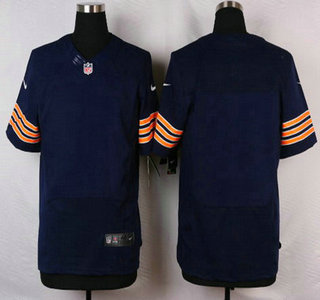 Men's Chicago Bears Blank Navy Blue Team Color NFL Nike Elite Jersey
