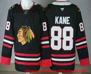 Men's Chicago Blackhawks #88 Patrick Kane Black Authentic Jersey