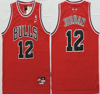 Men's Chicago Bulls #12 Michael Jordan Red Swingman Jersey